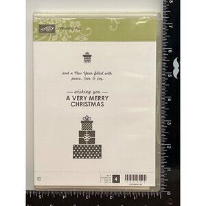 Stampin Up! 131751 Wishing You A Very Merry Christmas Rubber Stamp Set OF 4